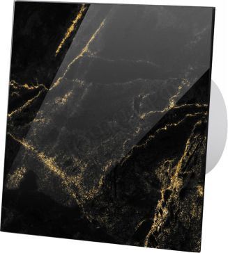 Вытяжной вентилятор airRoxy dRim, 125 DTS, глянцевое стекло, чёрно-золотой мрамор, 01-186 Вытяжной вентилятор airRoxy dRim, 125 DTS, глянцевое стекло, чёрно-золотой мрамор, 01-186